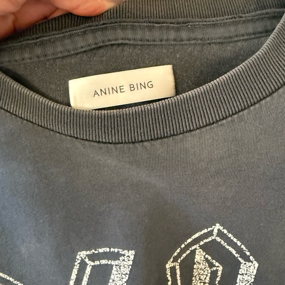 Anine Bing Lightning Bolt Oversized T-Shirt sz MEDIUM - Picture 4 of 7